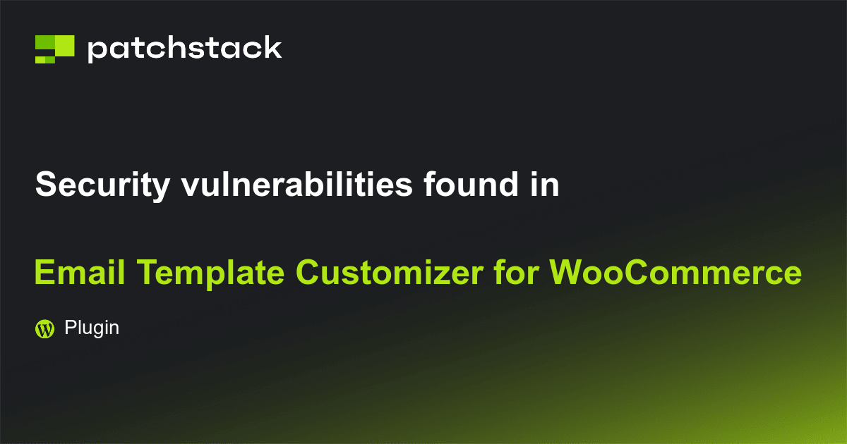 Email Template Customizer for Vulnerabilities Patchstack